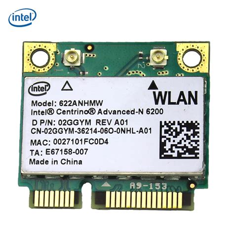 Intel Centrino Advanced N 6200 622ANHMW half Mini PCI E 300M 6200AGN Mbps 2.4/5Ghz WLAN WIreless ...