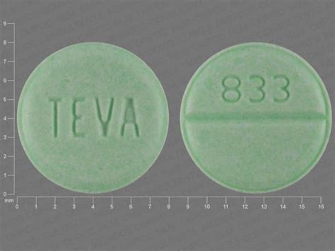 TEVA 833 Pill Green Round 8mm - Pill Identifier