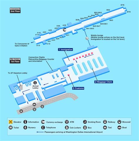 Washington Dulles | Airport guide, Airport map, Washington dulles international airport