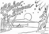 Aloha Hawaii Coloring page Printable sketch template