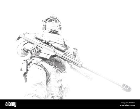 Army sniper with rifle Stock Photo - Alamy