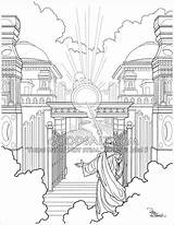 Jesus Gates Of Heaven Page Coloring Pages sketch template