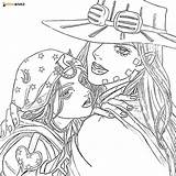 Crazy Diamond Coloring Pages  JoJos Bizarre Adventure sketch template