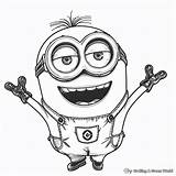 Bob The Minion Coloring Pages  Free & Printable sketch template