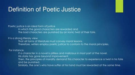 PPT - Poetic Justice PowerPoint Presentation - ID:2575571