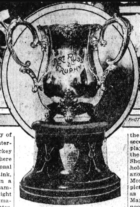 Art Ross Trophy / Art Ross Cup 1910 Montreal City Hockey League ...