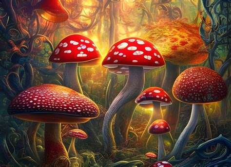 Download Mushrooms, Forest, Fantasy. Royalty-Free Stock Illustration Image - Pixabay