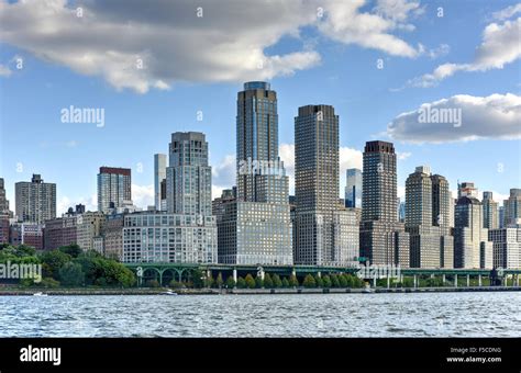 New York City skyline showing the west-side in autumn Stock Photo - Alamy