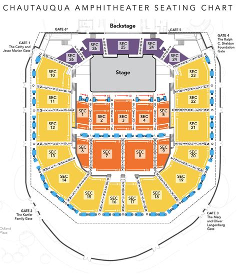 Amphitheater Seating Chart - Chautauqua Institution