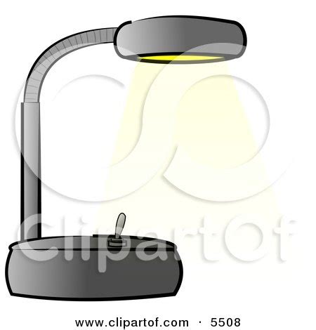 Black Office Desk Lamp Clipart Illustration by djart #5508