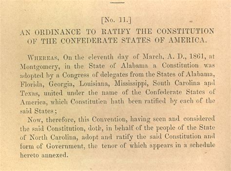 19 June 1861: “An Ordinance to Ratify the Constitution of the Confederate States of America ...