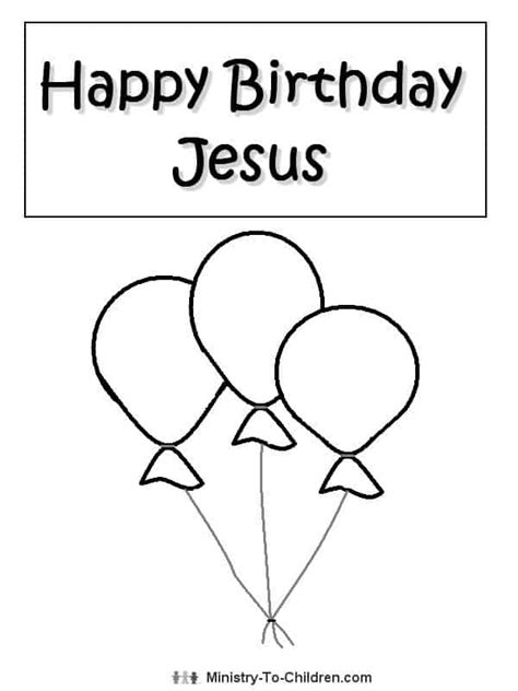 Happy Birthday Jesus Coloring Page