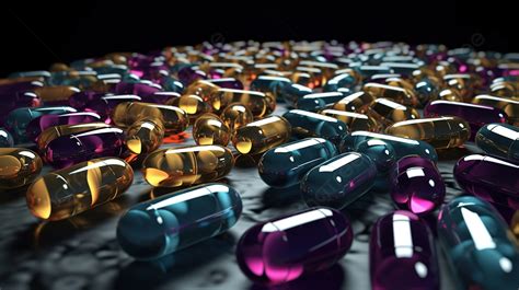 Capsules Of Medicine In 3d Rendering Background, Antibiotic, Medicine ...