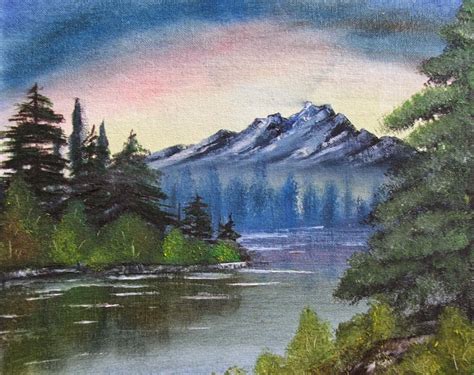 Download A masterpiece painting of a tranquil lake and picturesque sky ...