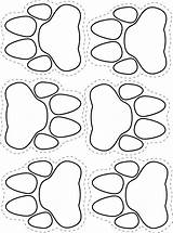 Paw Print Coloring Pages sketch template