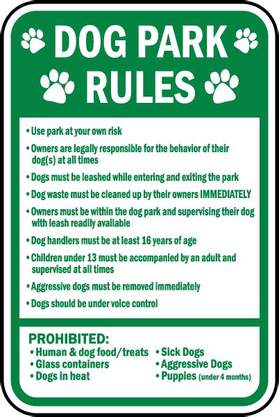 Dog Park Rules Sign - Claim Your 10% Discount