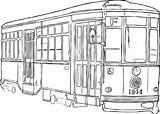 New Orleans Streetcar Coloring Pages sketch template
