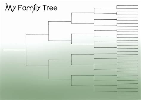 Blank Family Tree Template with Pins