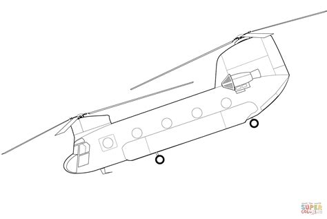 Chinook Helicopter Coloring Page