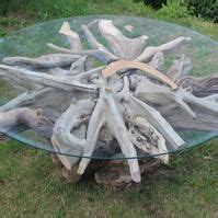 Round Driftwood Coffee Table, Glass Top Driftwood Coffee table, Drift Wood Table | Driftwood ...