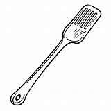 Premium Vector  Hand Drawn Coloring Book Outline Of spatula Home sketch template