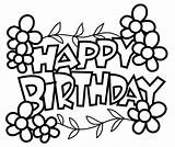 Happy Birthday Coloring Pages – Printable FREE sketch template