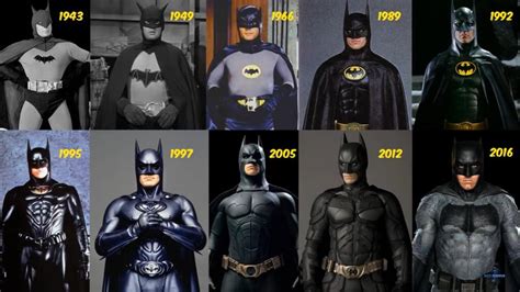 Batman suits throughout the years. : r/batman