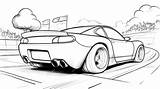 A Dynamic coloring Book Page Featuring Thrilling car Race On  sketch template
