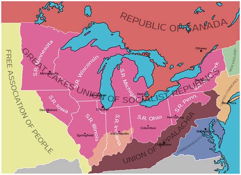 Great Lakes Region of North America - 2035 : r/imaginarymaps