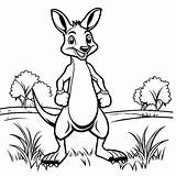 Funny boxing kangaroo coloring Page Lulu Pages sketch template