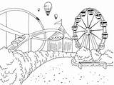 Amusement Park Coloring Pages sketch template