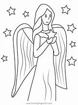 Kids Page Angel Coloring Pages sketch template