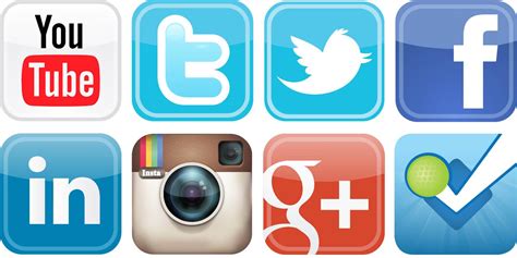 Transparent Social Media Logos Icons