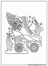 Roller Skates Coloring Page sketch template