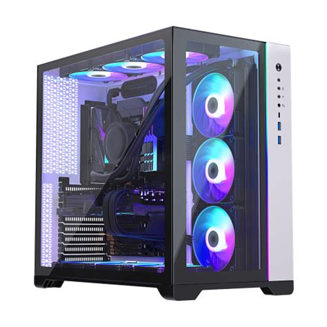 Promo METALLICGEAR NEO QUBE WHITE DUAL CHAMBER TEMPERED GLASS ATX MID ...