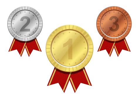 Winner medal set isolated on background 1213920 Vector Art at Vecteezy