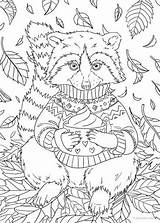 Coloring Raccoon Pages Printable Color Kids Realistic Sheets Raccoons  sketch template
