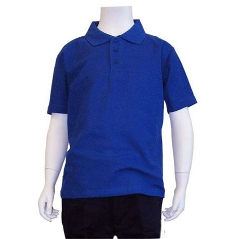 12 Units of Boys School Uniform Polo Shirt Royal Blue Color - at ...