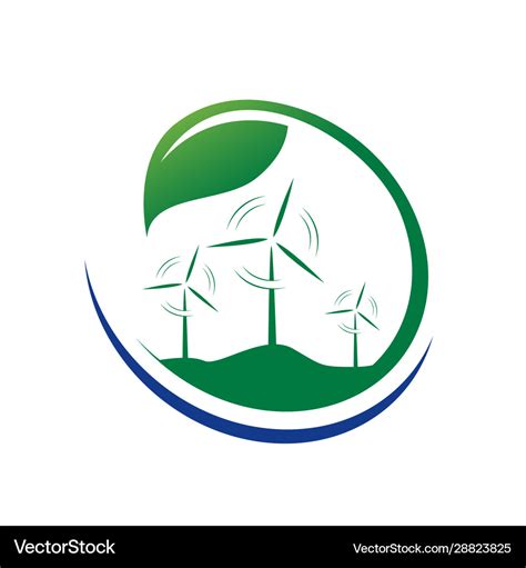 Green energy logo design with renewable icon Vector Image