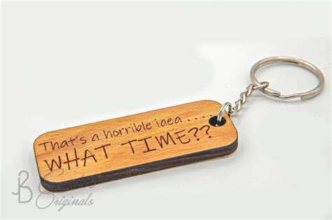 Wood Keychains Quote Keychains Funny Sayings Engraved | Etsy