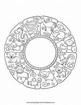 Chinese Zodiac Coloring Pages Printable sketch template