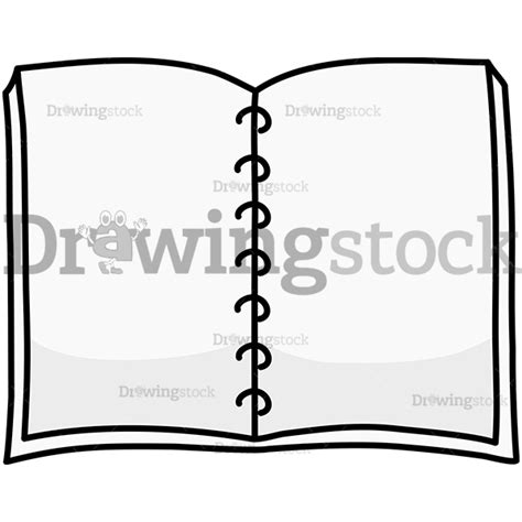 Blank Notebook Vector Cartoon Drawing Image - drawingstock.com