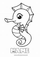Coloring Page No1216  Sea Animal Seahorse sketch template