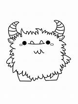 Monster Coloring Page For Kids  Home sketch template