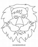 Lion Face Mask Coloring Activity Page sketch template