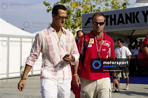 Ferrari teammates Michael Schumacher and Rubens Barrichello. | Malaysian GP | Motorsport Images