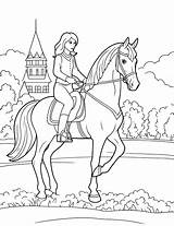 Princess Riding Race Horse coloring Page  Download Print Or Color sketch template