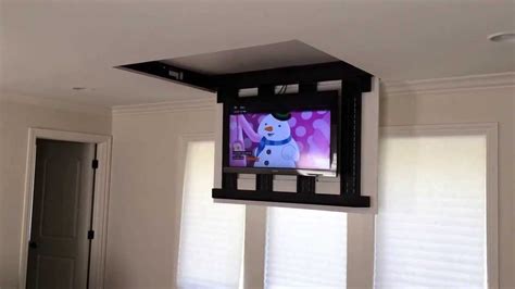 Motorized fully automated Flip-down ceiling TV lift 46"-60" (120 LB) | Wall mounted tv, Ceiling ...