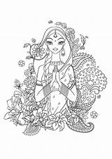 Indian Girl Coloring Pages sketch template