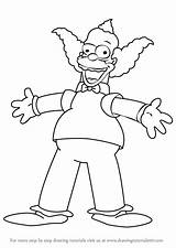 The Simpsons Krusty Clown Coloring Page For Kids Printable  Images sketch template